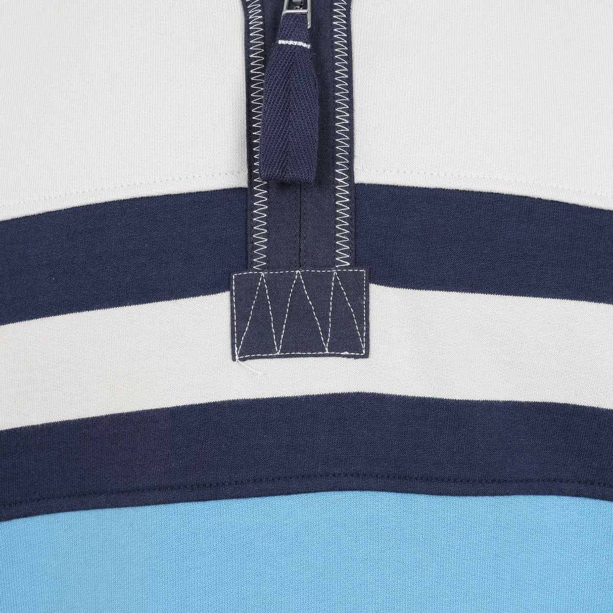 LJ51 - Men's Striped 1/4 Zip Sweatshirt - Ocean