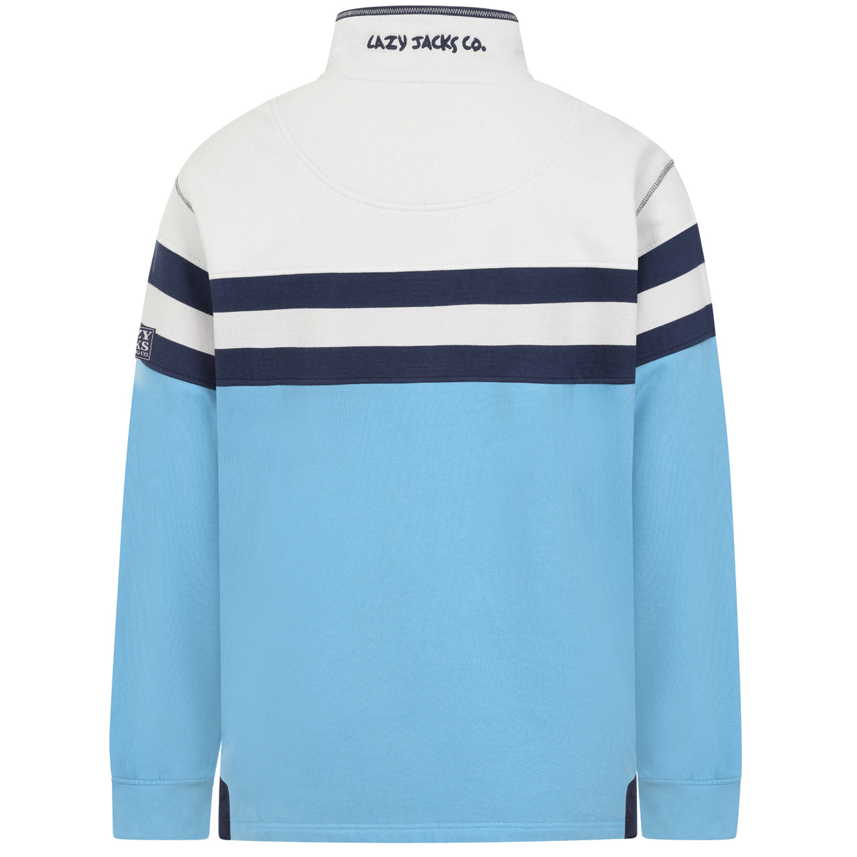 LJ51 - Men's Striped 1/4 Zip Sweatshirt - Ocean