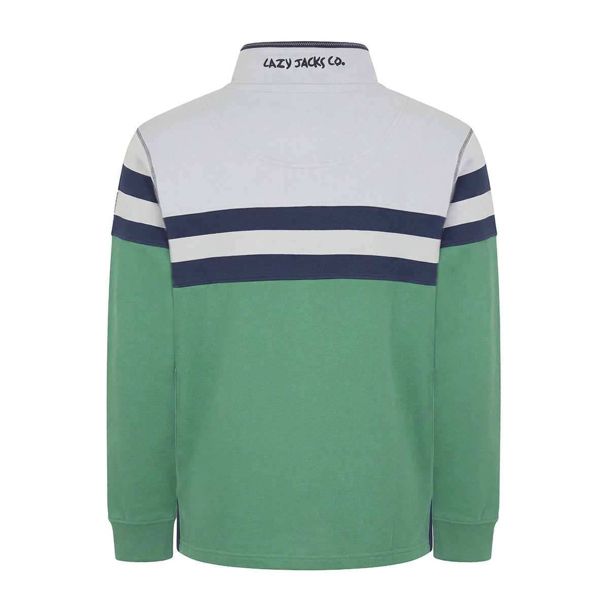 LJ51 - Men's Striped 1/4 Zip Sweatshirt - Seaweed