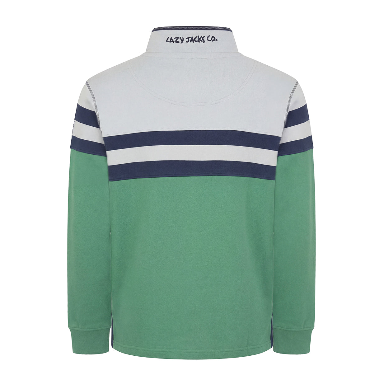 LJ51 - Men's Striped 1/4 Zip Sweatshirt - Seaweed