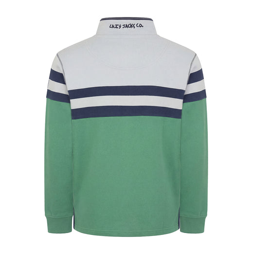 LJ51 - Men's Striped 1/4 Zip Sweatshirt - Seaweed