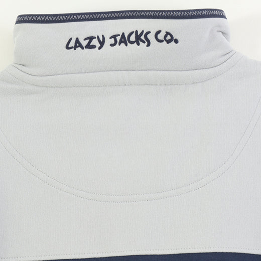 LJ51 - Men's Striped 1/4 Zip Sweatshirt - Seaweed