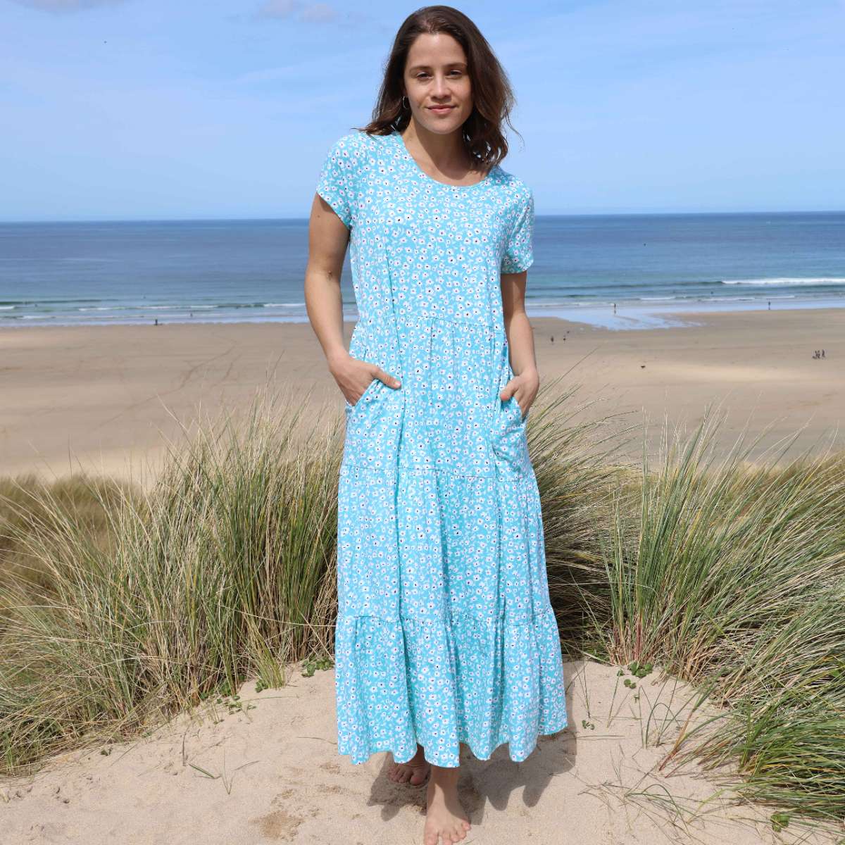 LJ520 - Patterned Maxi Dress - Buttercup