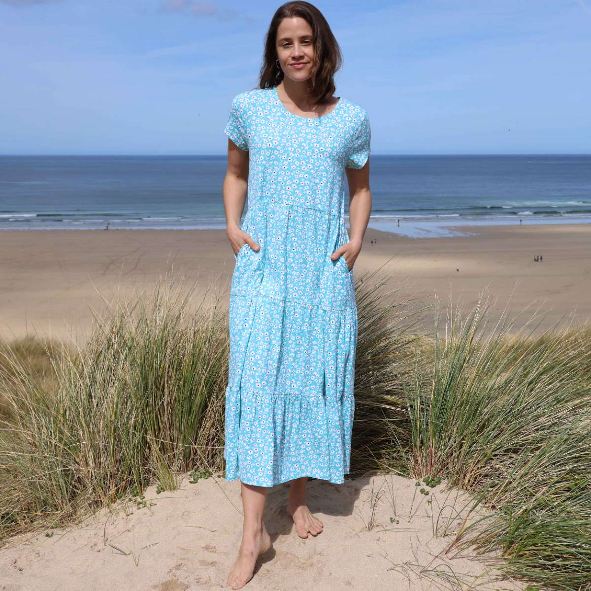LJ520 - Patterned Maxi Dress - Buttercup