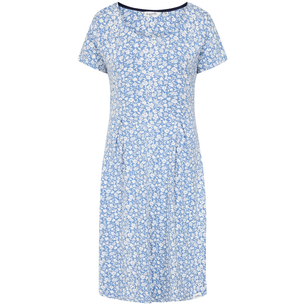 LJ523 - Printed Dress - Flora Blue
