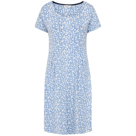 LJ523 - Printed Dress - Flora Blue
