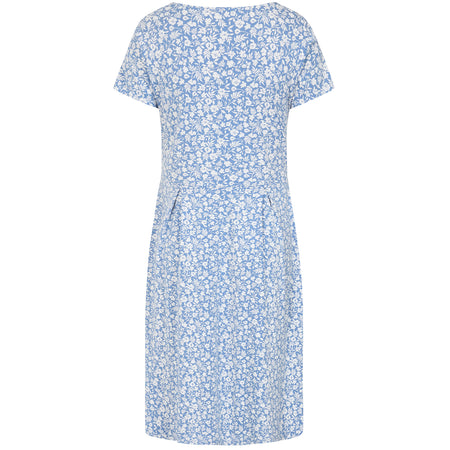 LJ523 - Printed Dress - Flora Blue