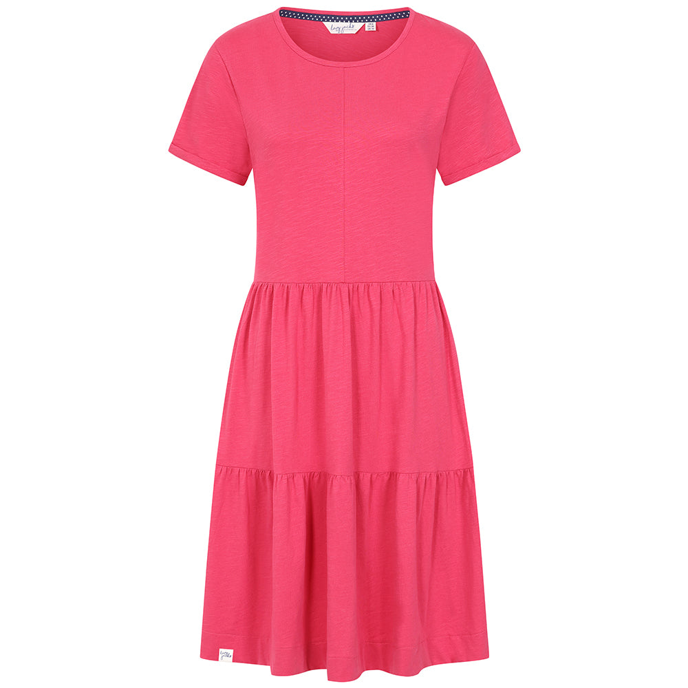 LJ524 - Ladies Tiered Dress - Cherry
