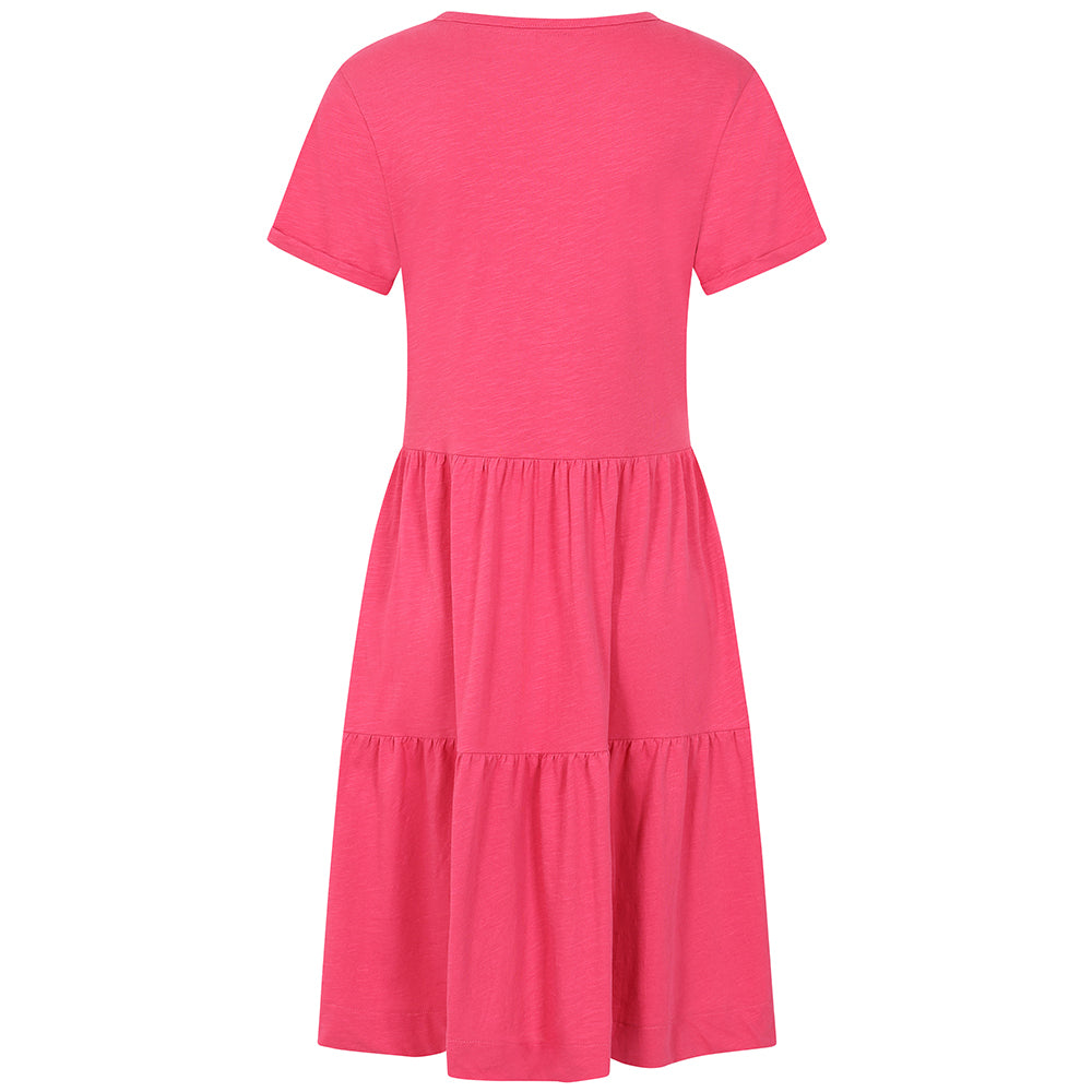 LJ524 - Ladies Tiered Dress - Cherry
