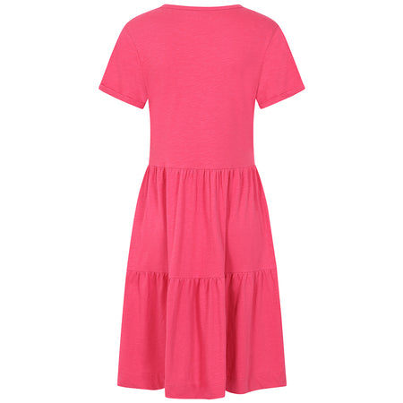 LJ524 - Ladies Tiered Dress - Cherry
