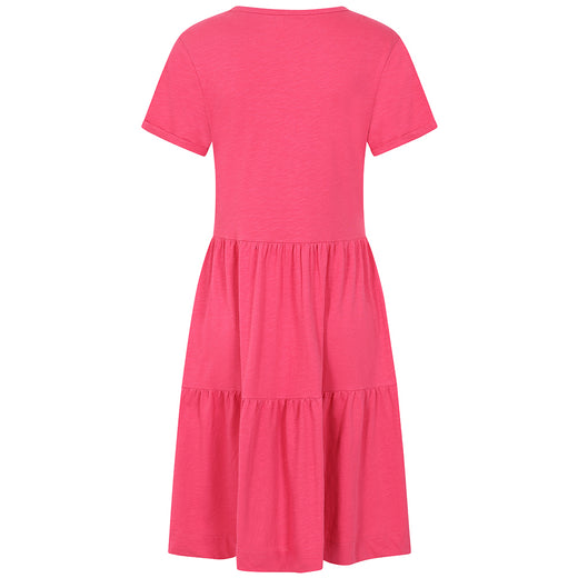 LJ524 - Ladies Tiered Dress - Cherry