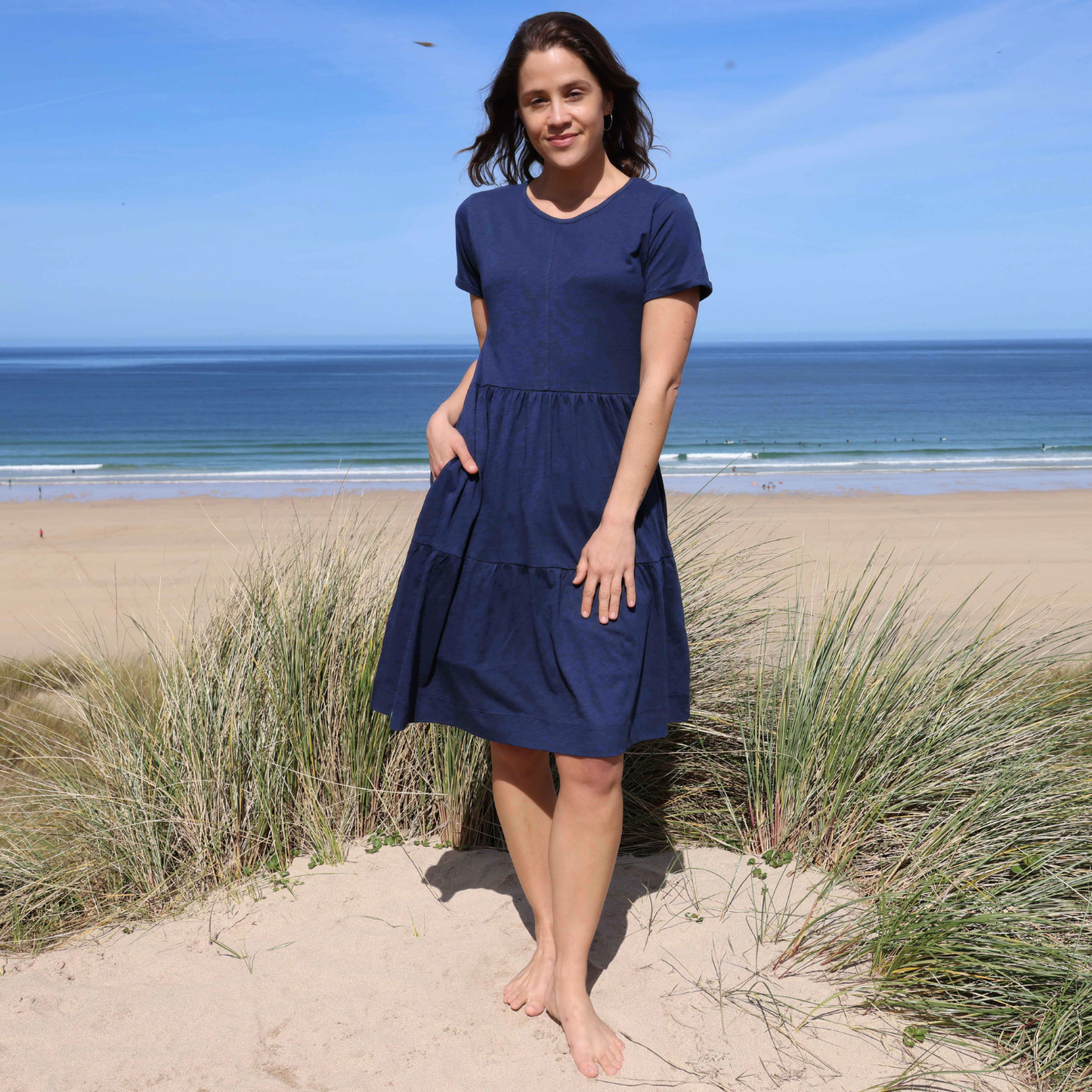 LJ524 - Ladies Tiered Dress - Twilight