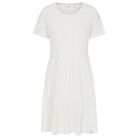 LJ524  - Ladies Tiered Dress - White