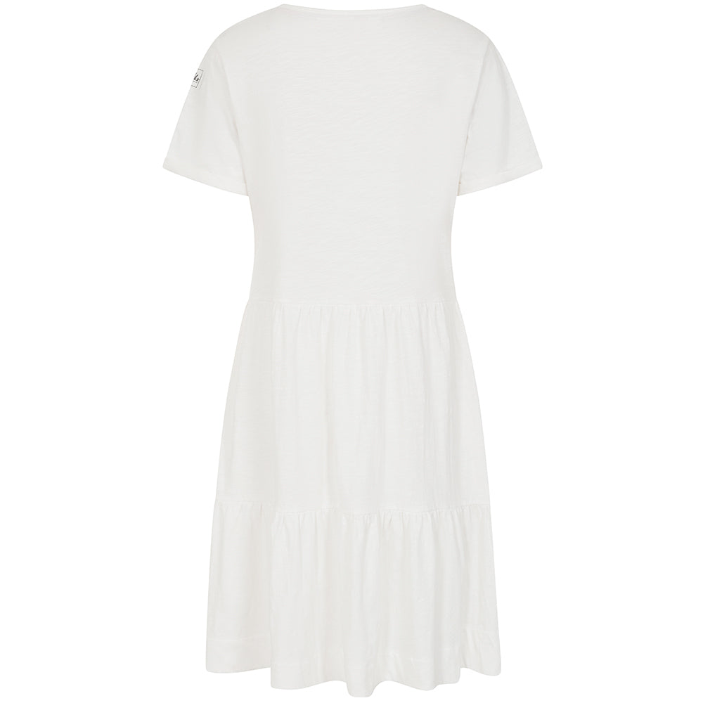 LJ524  - Ladies Tiered Dress - White