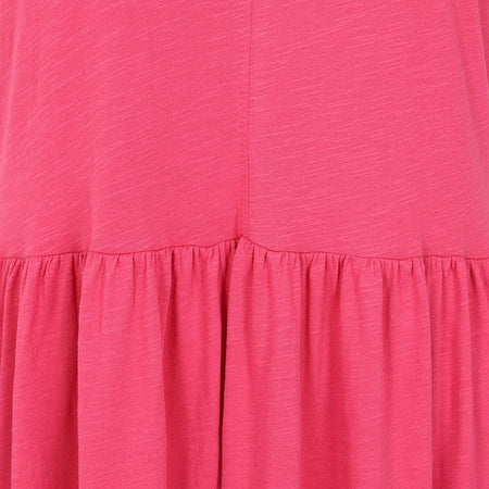 LJ525 - Ladies Long Gathered Dress - Cherry