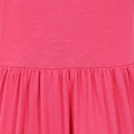 LJ525 - Ladies Long Gathered Dress - Cherry
