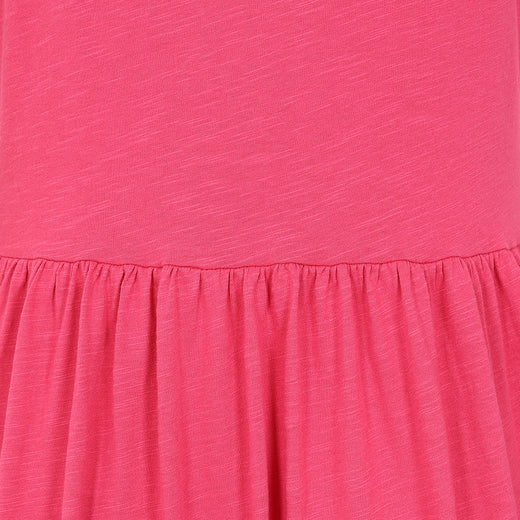 LJ525 - Ladies Long Gathered Dress - Cherry