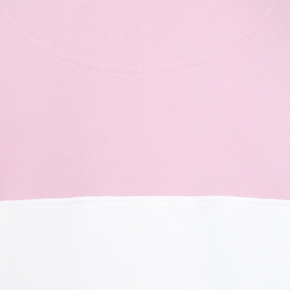LJ322 - Ladies Quarter Zip Sweatshirt - Pink/ Denim