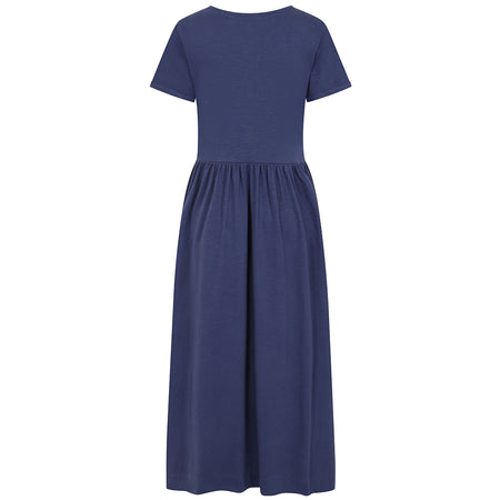 LJ525 - Ladies Long Gathered Dress - Twilight