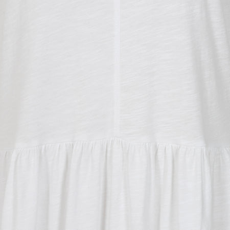 LJ525 - Ladies Long Gathered Dress - White