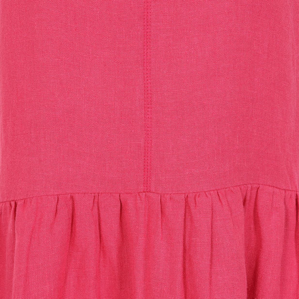 LJ526 - Long Linen Dress - Cherry