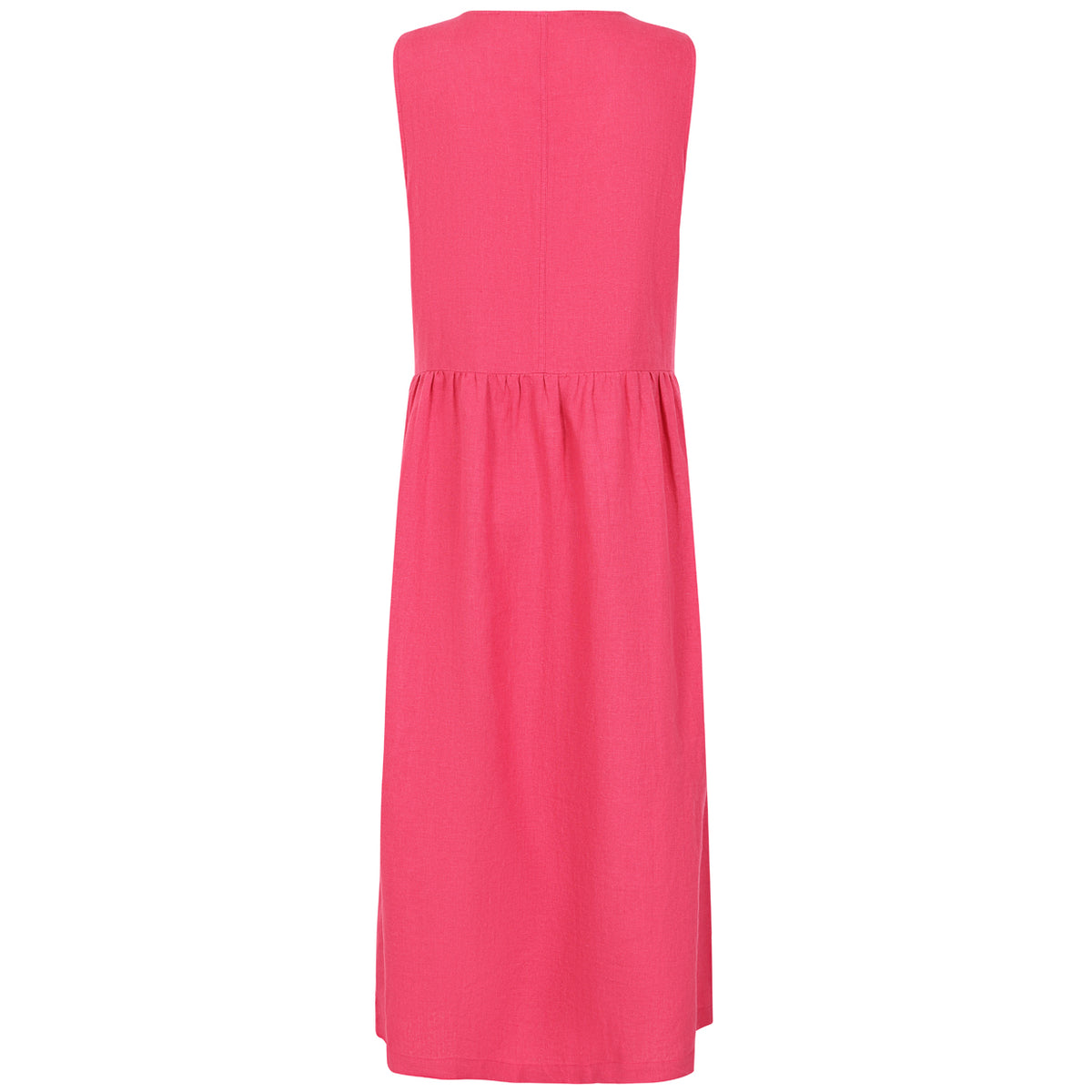 LJ526 - Long Linen Dress - Cherry