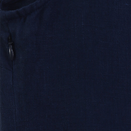 LJ526  - Long Linen Dress - Midnight