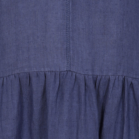 LJ526 - Long Linen Dress - Twilight