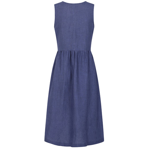 LJ526 - Long Linen Dress - Twilight