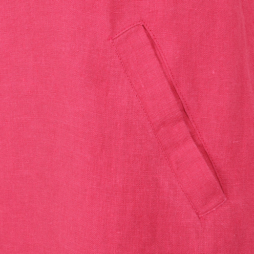 LJ527 - Short Linen Dress - Cherry