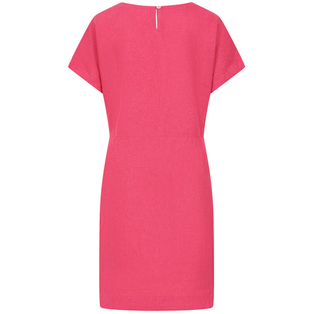 LJ527 - Short Linen Dress - Cherry