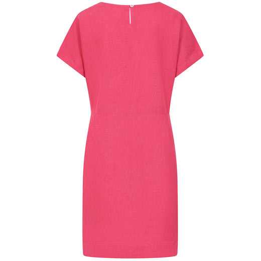 LJ527 - Short Linen Dress - Cherry