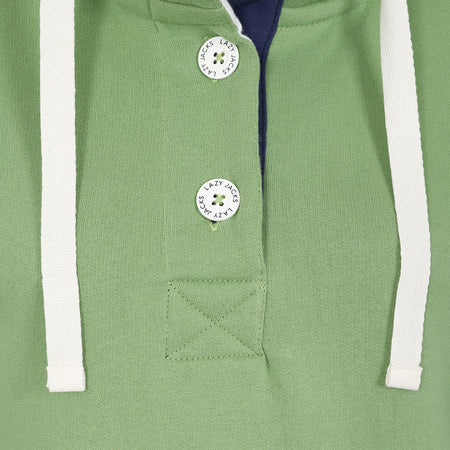 LJ5 - Ladies Button Neck Sweatshirt - Grass
