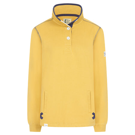 LJ5 - Ladies' Button Neck Sweatshirt - Heather