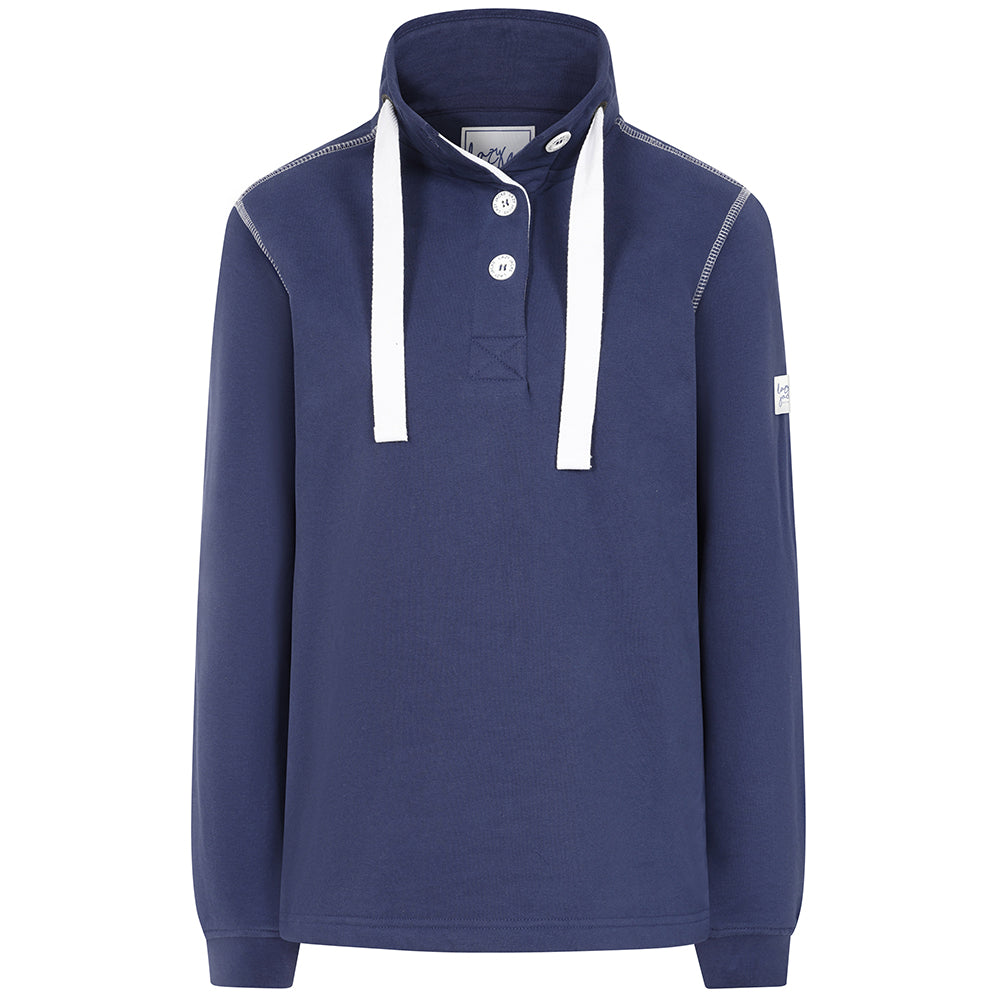 LJ5 - Ladies Button Neck Sweatshirt -  Twilight