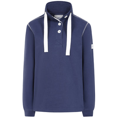 LJ5 - Ladies Button Neck Sweatshirt -  Twilight