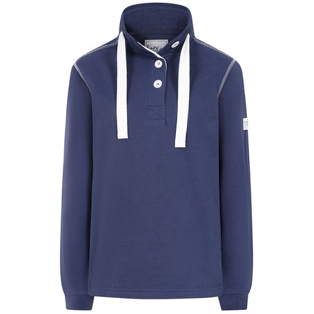 LJ5 - Ladies Button Neck Sweatshirt -  Twilight