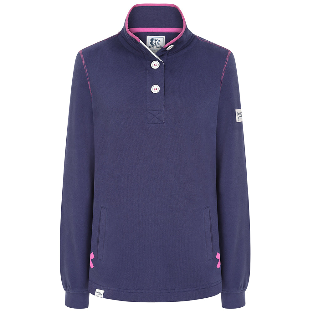 LJ5 - Ladies' Button Neck Sweatshirt - Twilight