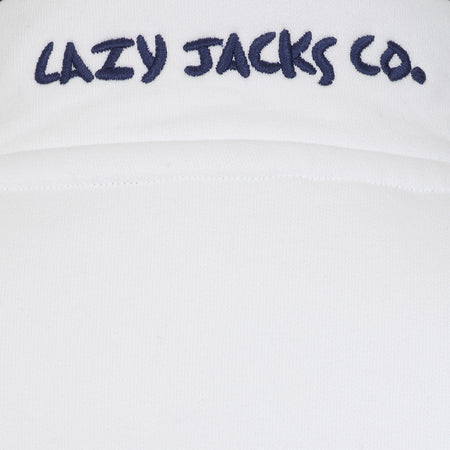 LJ5 - Ladies Button Neck Sweatshirt - White