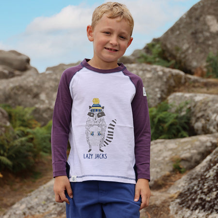 LJ62C - Boy’s Long Sleeve Tee - Grape