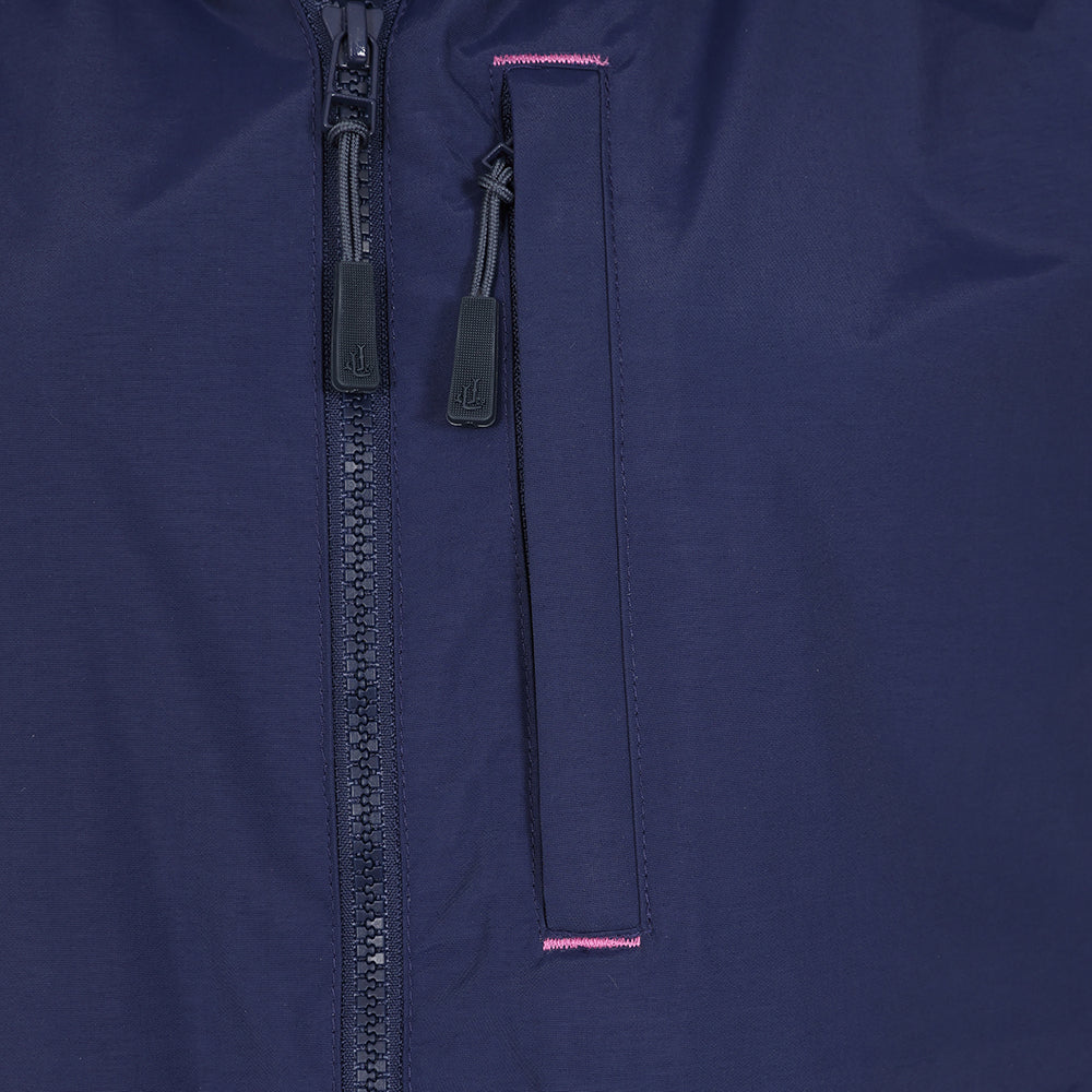 LJ67 - Ladies Long Waterproof Coat - Marine Posy
