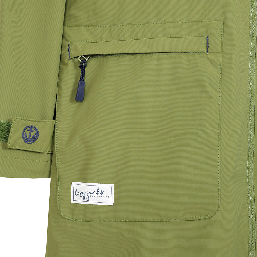LJ67 - Ladies Longline Waterproof Coat - Sage
