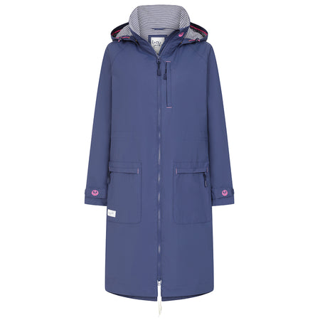 LJ67 - Ladies Long Waterproof Coat - Twilight