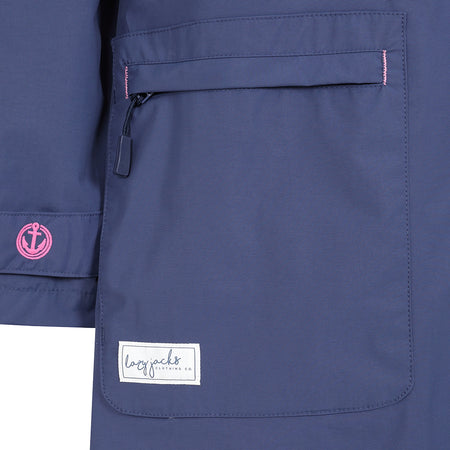 LJ67 - Ladies Long Waterproof Coat - Twilight