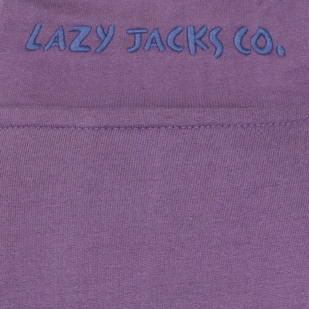 LJ6 - Striped Button Neck Sweatshirt - Loganberry