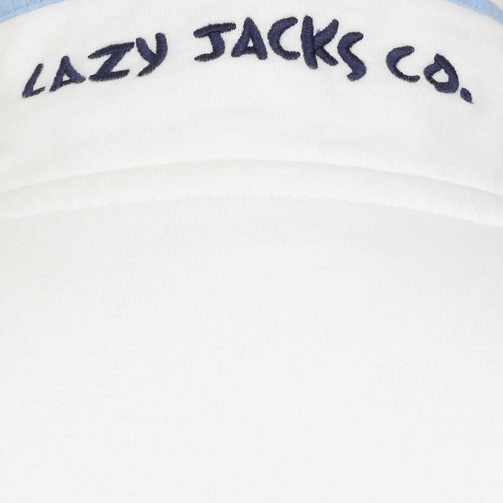 LJ6 - Striped Button Neck Sweatshirt - Pastel