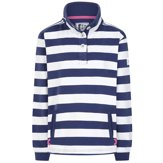 LJ6 - Ladies Button Neck Sweatshirt - Twilight
