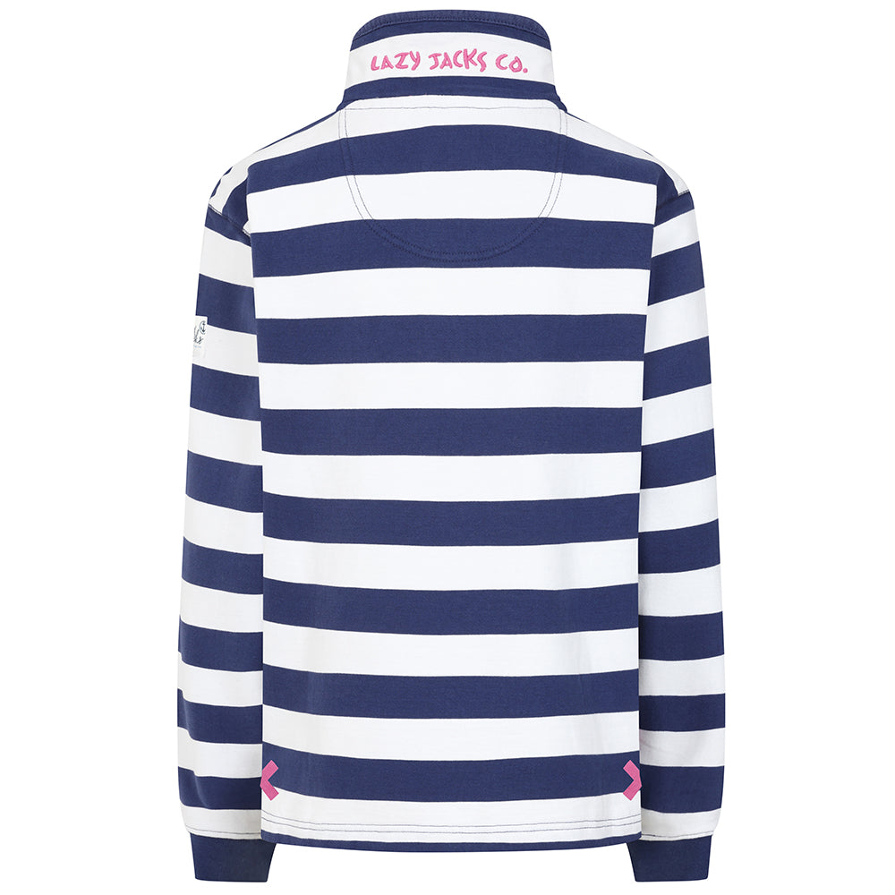 LJ6 - Ladies Button Neck Sweatshirt - Twilight