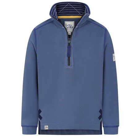 LJ700C - Boys Pique 1/4 Zip Sweatshirt - Denim