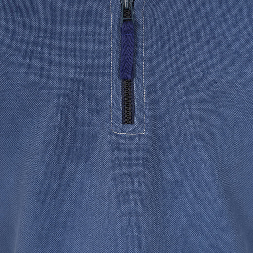 LJ700C - Boys Pique 1/4 Zip Sweatshirt - Denim